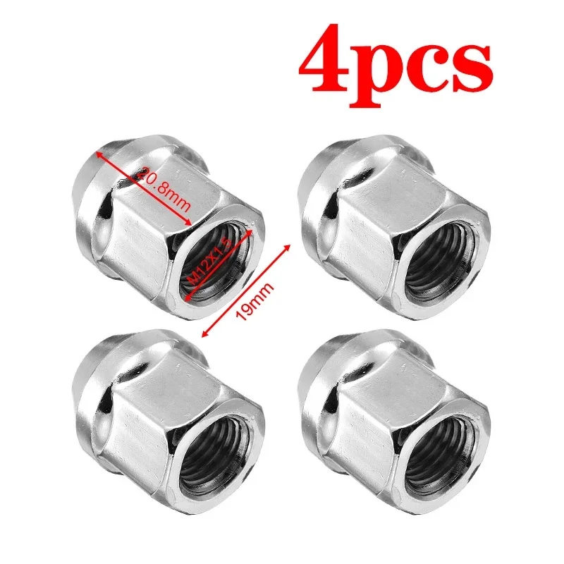 4pcs 19mm Wheel Nuts Bolts M12 x 1.5 For Ford FIESTA Cougar for Focus KA For MONDEO For C-MAX 1988-2014 Car Accessories