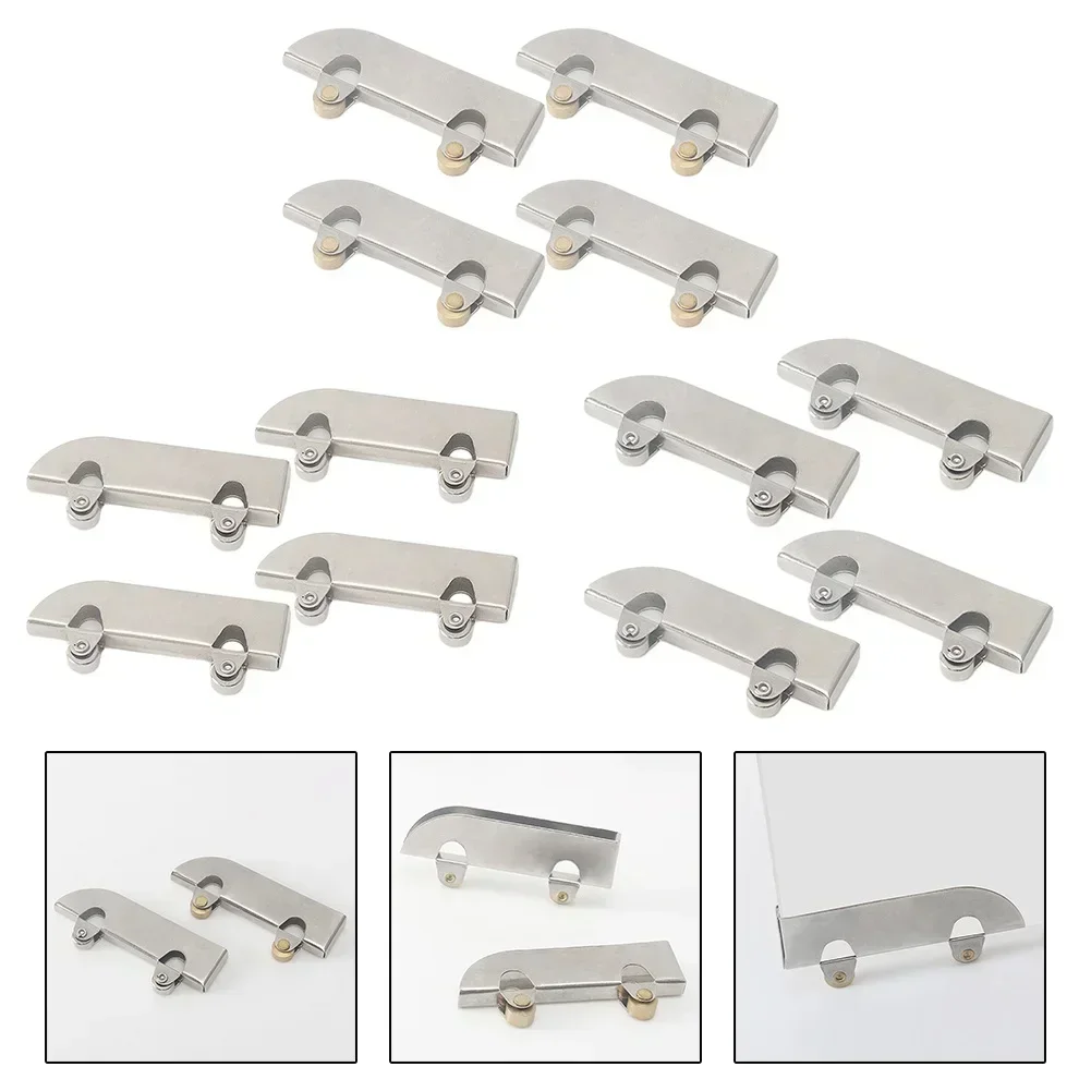 4PCS 5mm Stainless Steel Pulley Suitable For Sliding Door Wheel Track Roller For Sliding Glass Doors Skylights Door Hardware