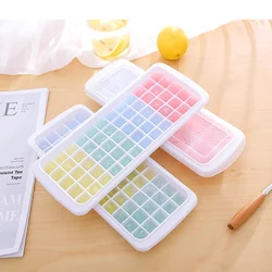 60/48/12 Ice grid white with cover, self-made plastic ice block mold, easy to release by pressing, household ice making box