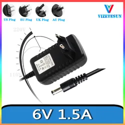 6V 1.5A Power Adapter 6V 1500mA Switching Power Supply DC Stabilized Power Supply Charger