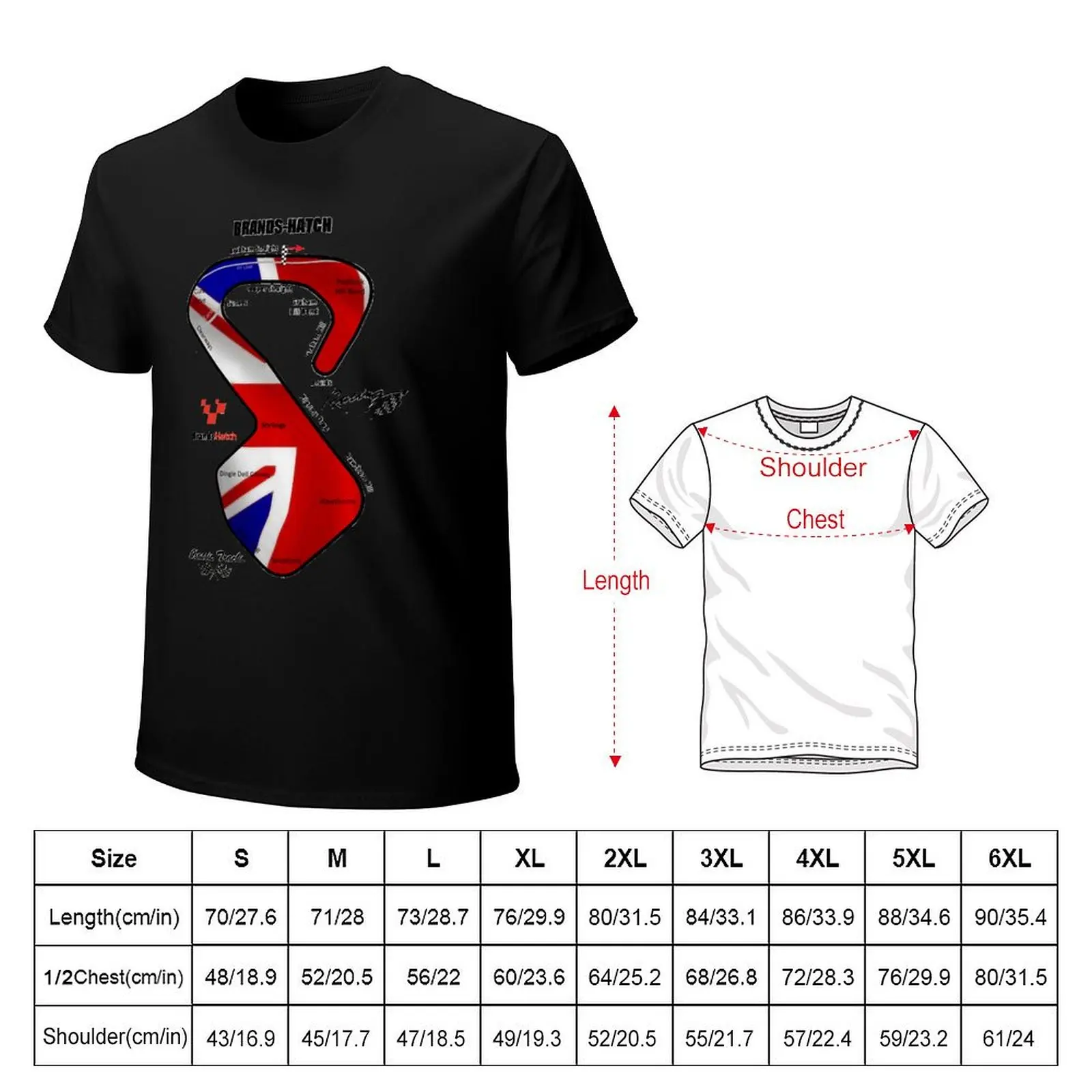 Brands-Hatch Racing Track T-shirt boys whites oversized workout shirts for men