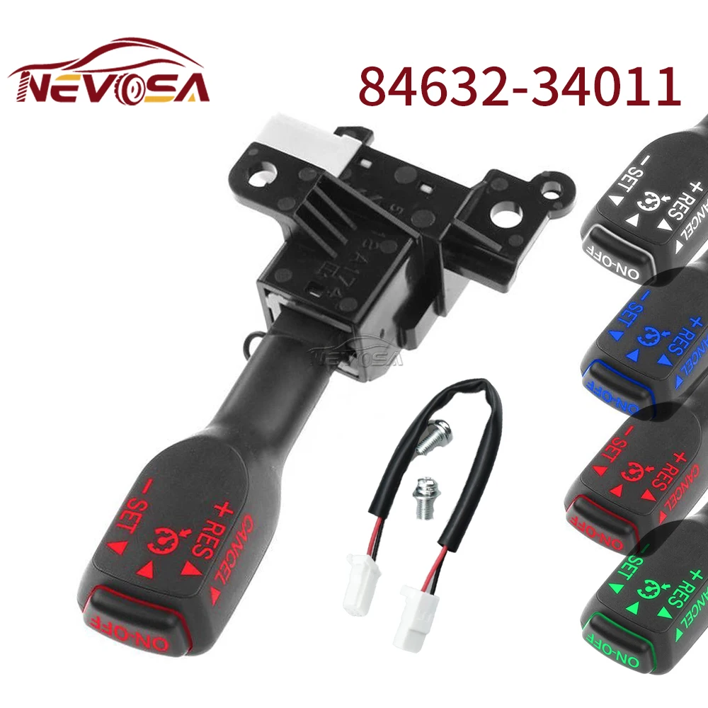 

NEVOSA For Toyota Corolla Yaris Vios Wish Auris Prius Previa Steering Wheel Cruise Control Switch Set 84632-34011 84632-34017