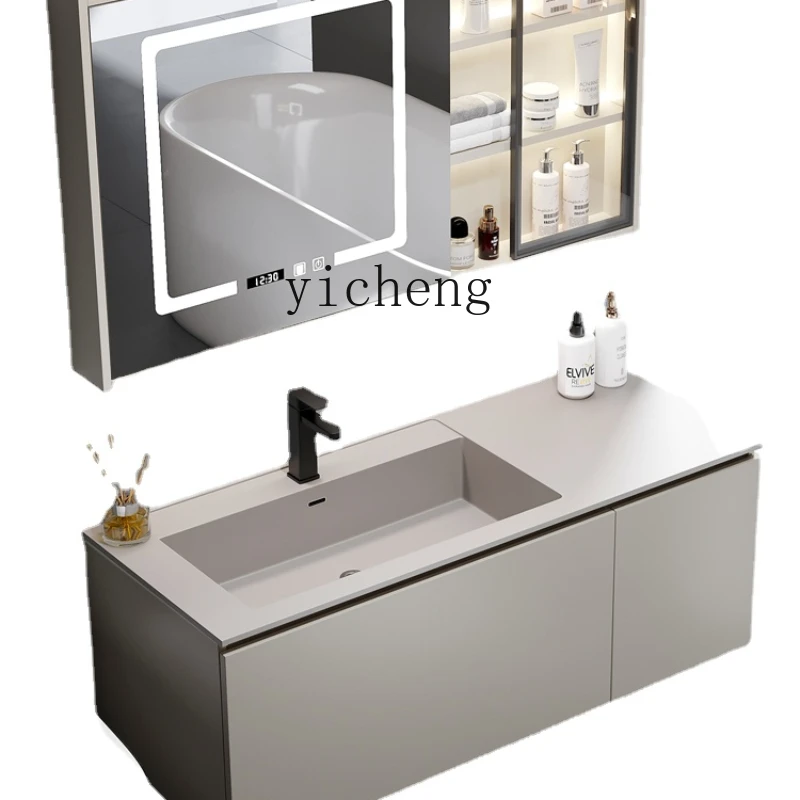 XL Skin Feeling Rock Whole Washbin Bathroom Cabinet Combination Washstand Face Washing Wash Basin Bathroom Cabinet