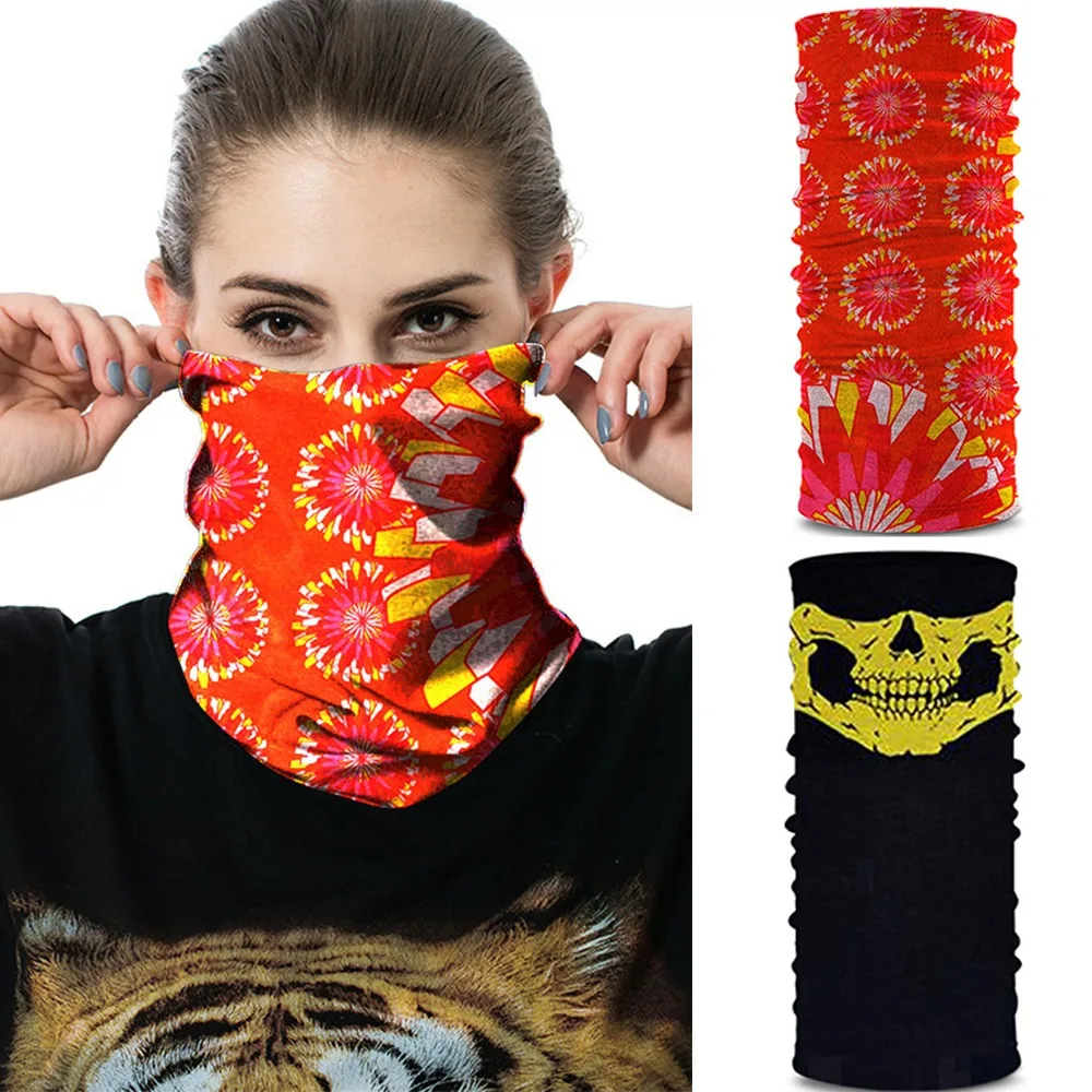 Bandana Magic Neck Scarf UV Protection Shield Mask Windproof Headband Multi-style Printing Cycling Scarfs Men Women