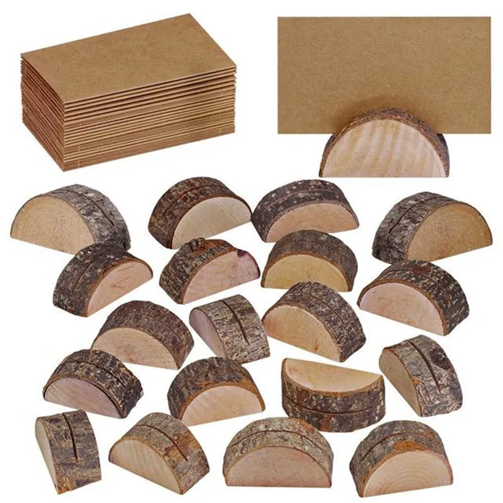 

Table Number Holders Wood Photo Clip Brand Place Wood For Wedding Party Table Decorations 10PCS Wood Place Card Holder Rustic