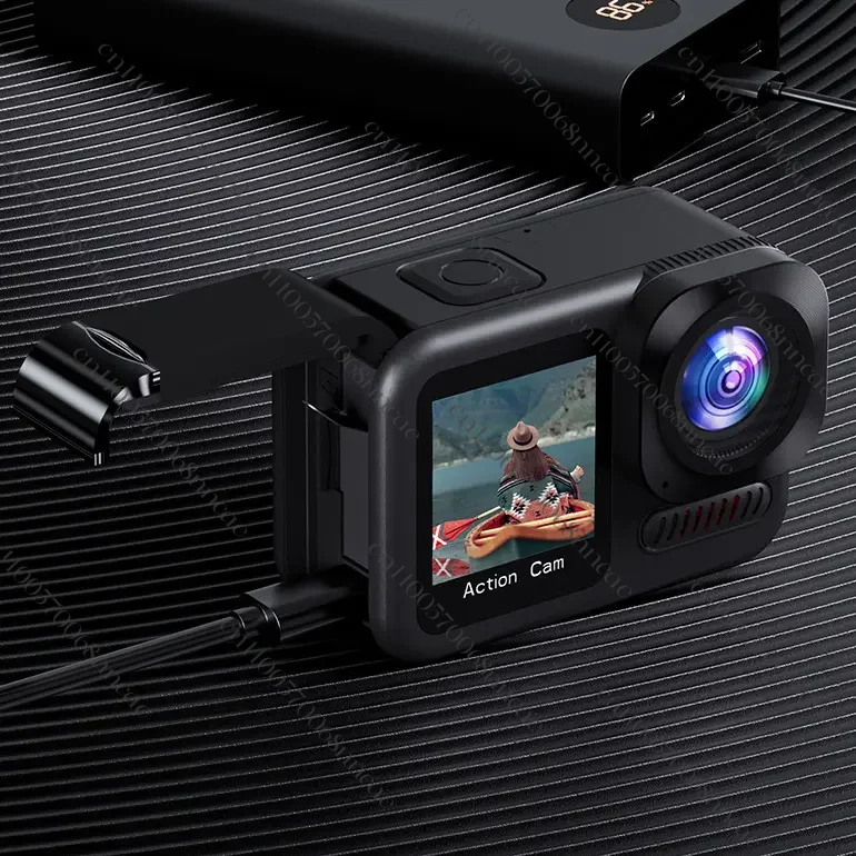 كاميرا الحركة الرياضية الجديدة WiFi مع EIS شاشة مزدوجة مضادة للاهتزاز تعمل باللمس للرؤية الليلية مقاومة للماء Body-5K 4K 60FPS لمدونات الفيديو