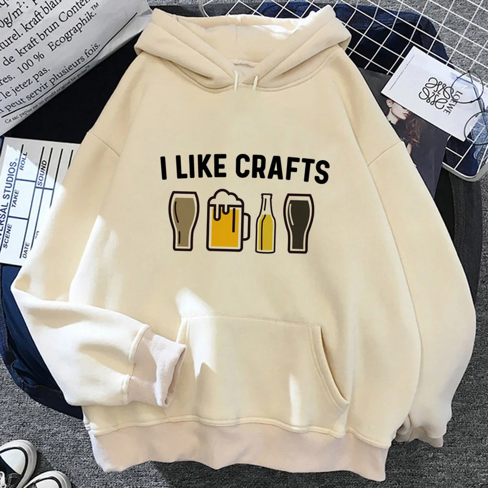 

Beer hoodie comfortable Japanese manga trendy clothes for teens printed design women tracksuits streetwear graphic