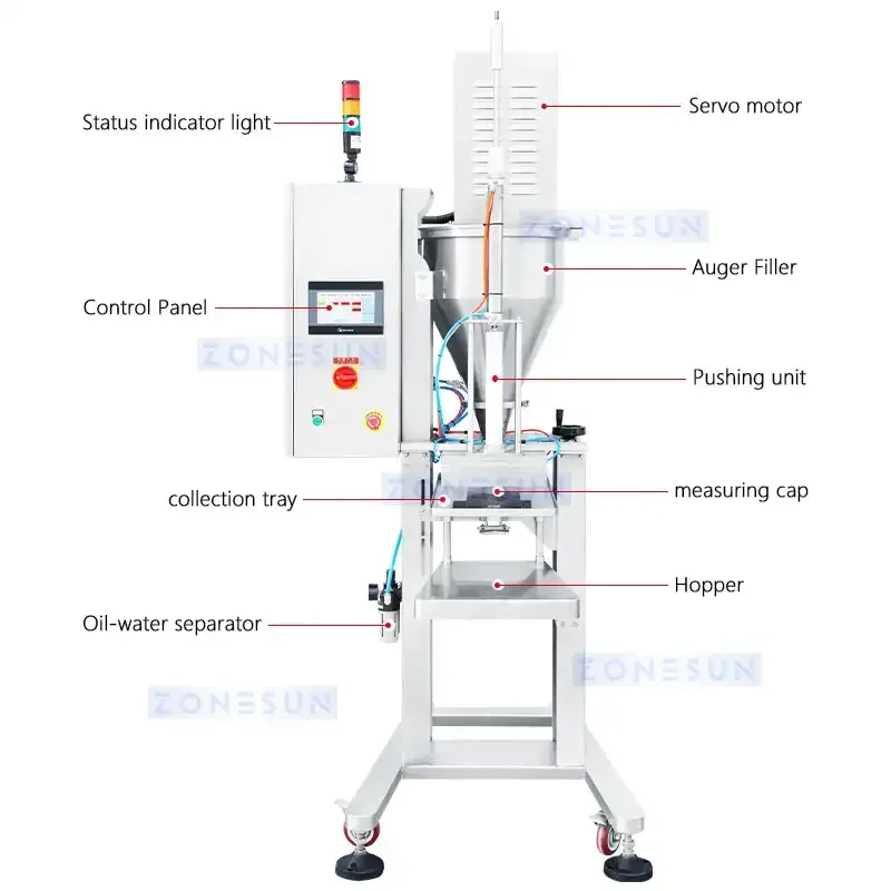 Relleno semiautomático ZONESUN ZS-GTSC1 para encurtidos, chucrut y Danmuji