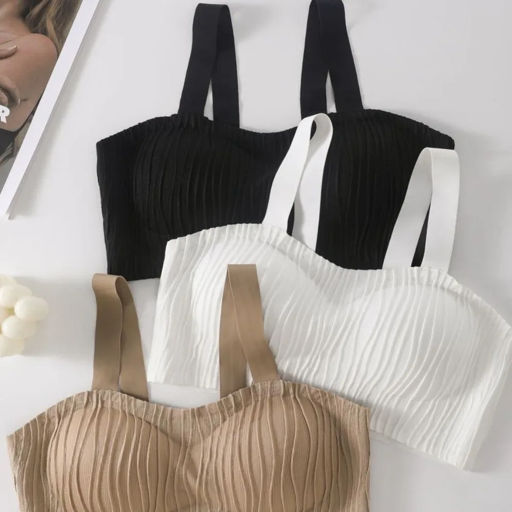 Reggiseno a forma di onda senza fili con scollo a V profondo Reggiseno anti-cedimento aderente per le donne Lingerie Seni raccolti Intimo push up