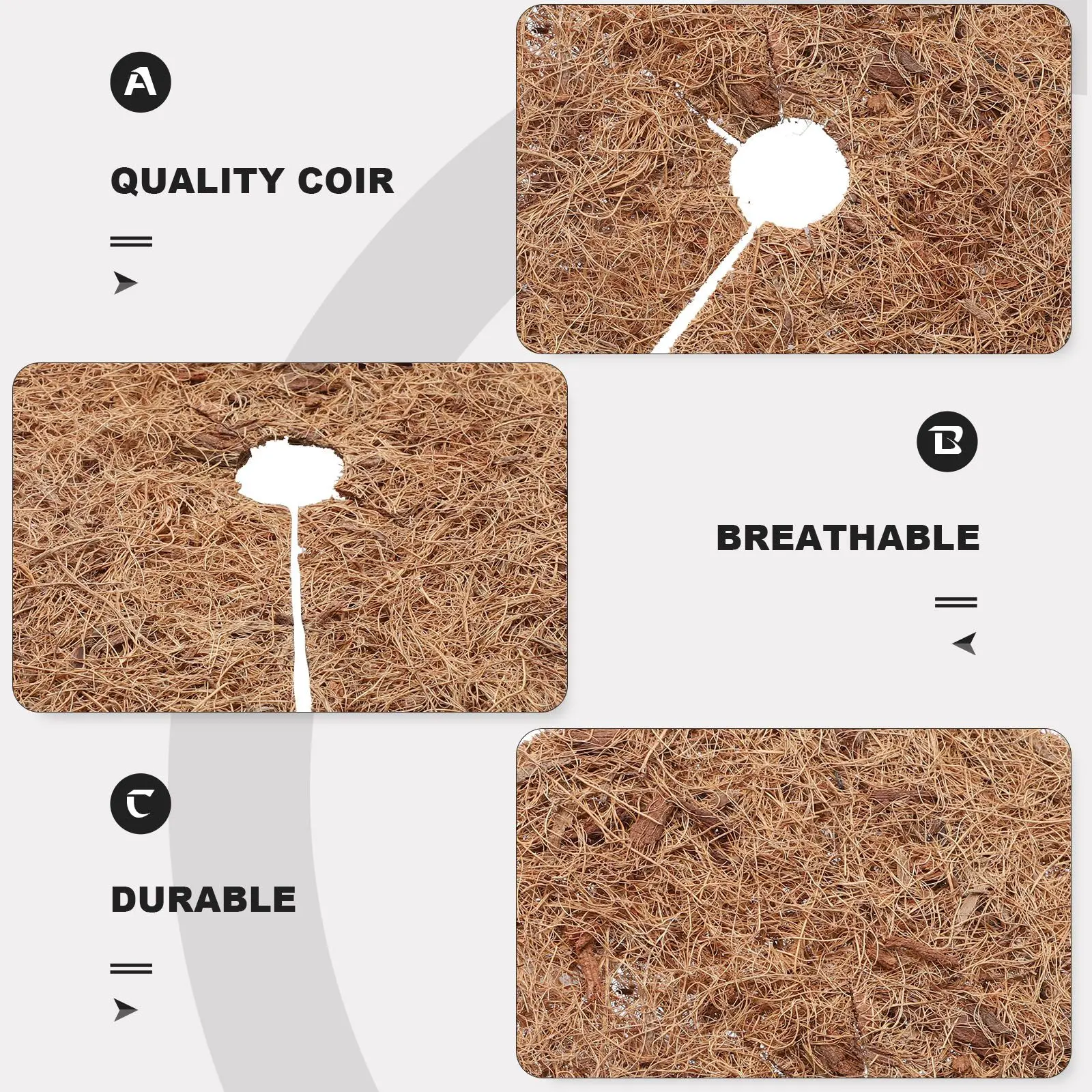 

4 Pcs Plants Coconut Palm Straw Mat Coir Flower Pot Mulch Mats Bird's Nest Fiber Pads Green Gardening