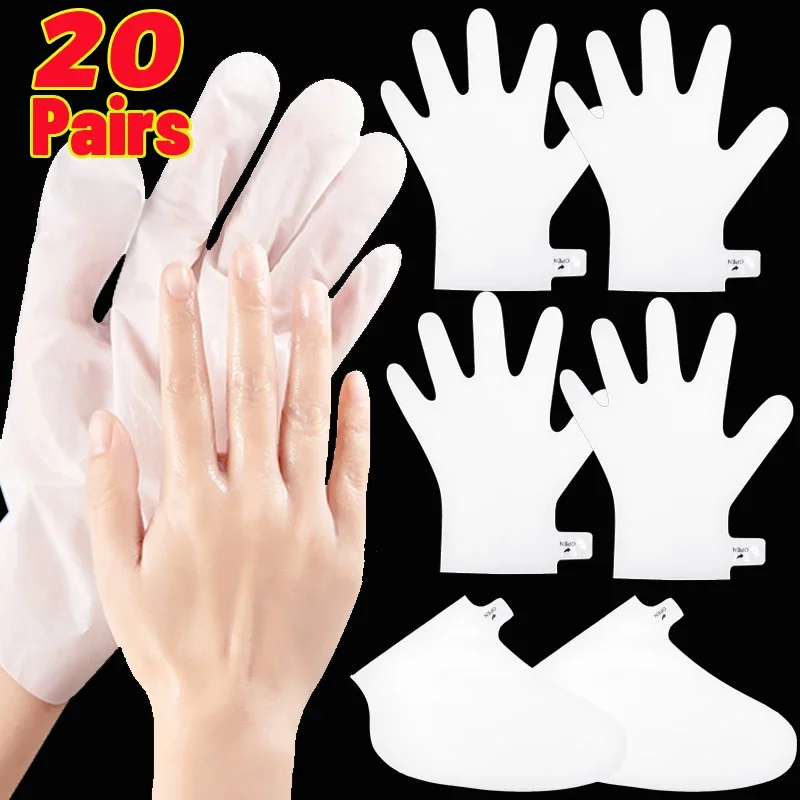 Reusable Foot Mask Hand Mask Bags Homemade DIY Thicker Moisturizing Foot Socks Hand Glove Nourishing SPA Foot Hand Care Covers