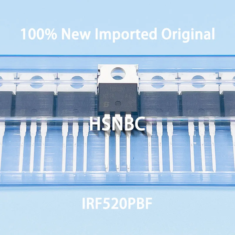 10Pcs/Lot IRF520 IRF520PBF TO-220 100V 9.2A MOSFET N-channel Power Transistor 100% New Imported Original