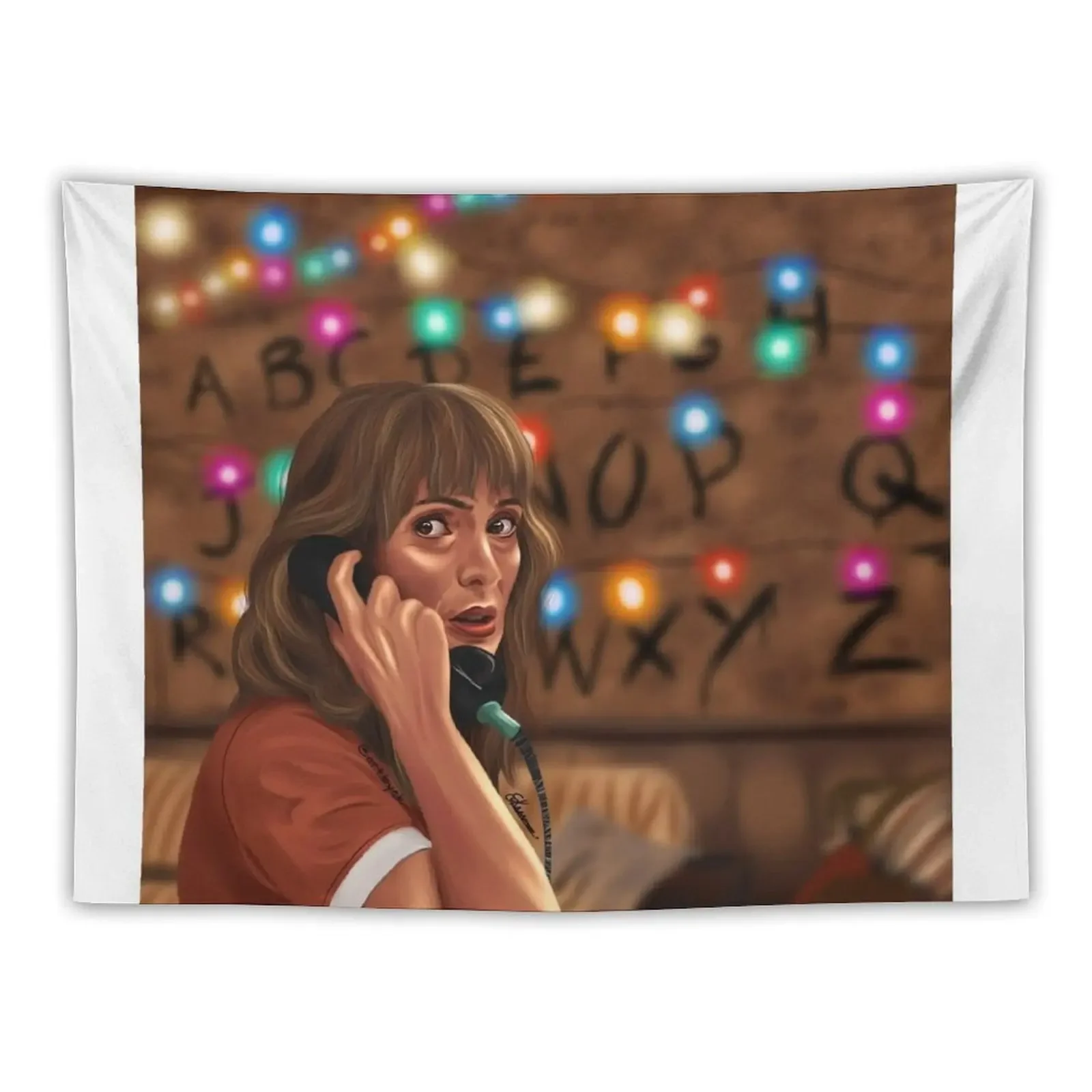 

Joyce Byers fanart Tapestry On The Wall Wall Art Tapestry