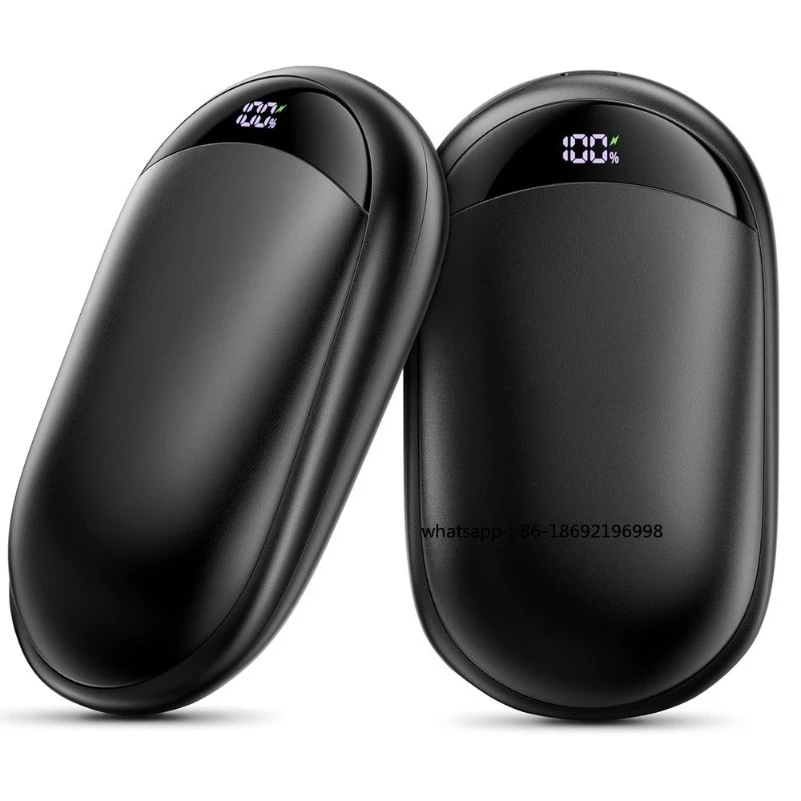 

Перезаряжаемые грелки для рук 2-в-1, 2 шт., магнитные электрические грелки с цифровым дисплеем, портативные карманные грелки для рук