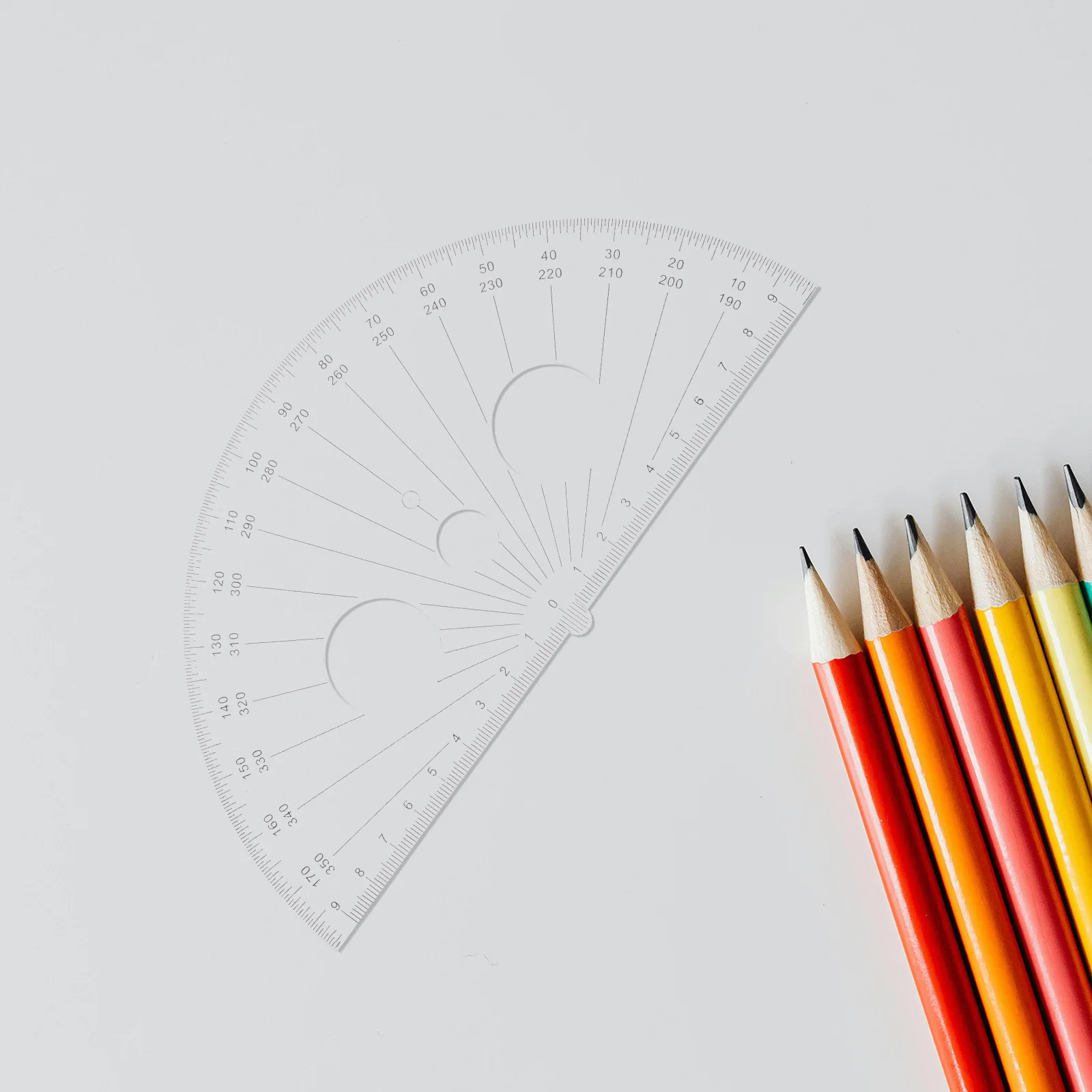 

3Pcs Clear Protractor Ruler 180 Degree Multifunctional Geometry Tool with Precise Graduations for School Classroom Drafting