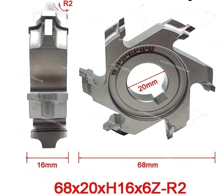 1 Pair Fine Trimming Cutter Profile Trimming Knife for Edge Banding Machine 68*20*H16*6Z  R1.5/R2/R3