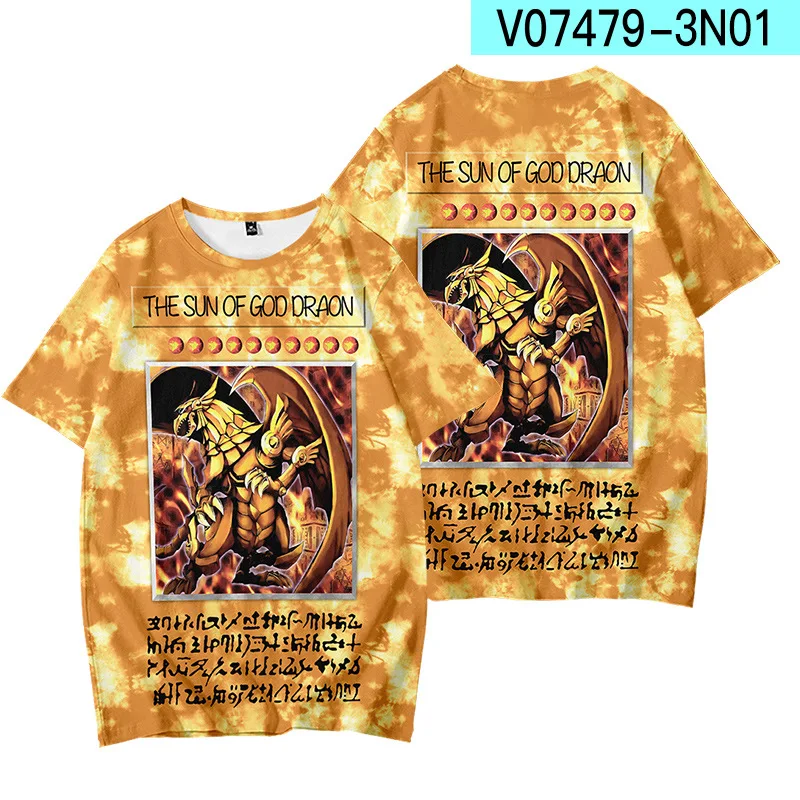 Anime Yu Gi Oh The Winged Dragon of Ra 3D Men's T-Shirts Fashion Cool Daily T Shirt Personality Short Sleeve Top Summer Clothing