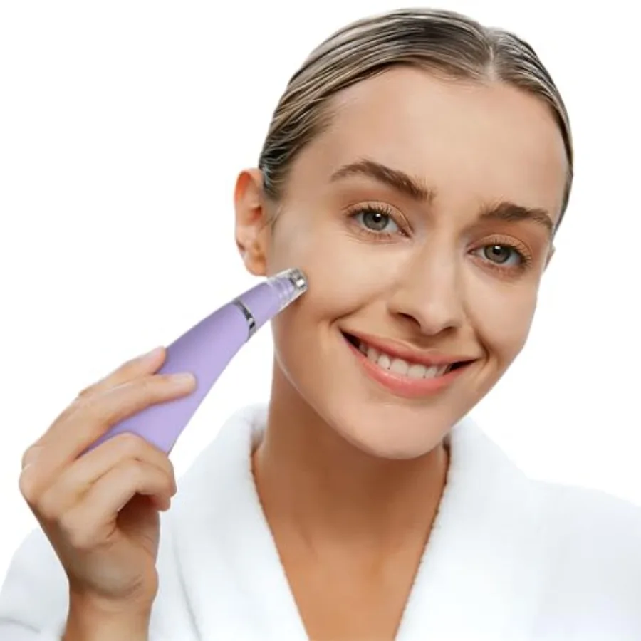 

Аппарат для алмазной микродермабразии с 4 режимами, 2 алмазными насадками, 3 насадками-головками, для удаления черных точек и несовершенств кожи, фиолетовый, премиум-класса, для ухода за кожей