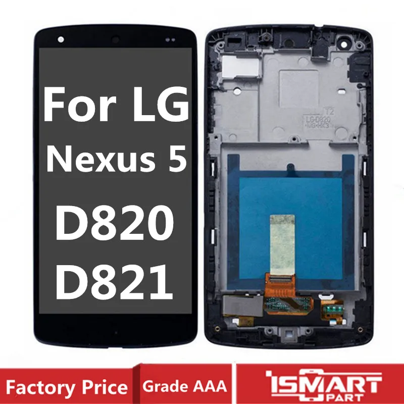 

Для LG Nexus 5 D820 D8221 ЖК-дисплей с сенсорным экраном в сборе с дигитайзером и заменой рамки, черный, красный