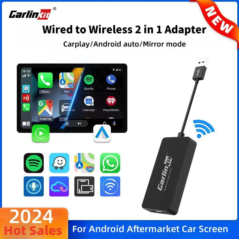 CarlinKit Wireless Carplay Adapter Bluetooth 4.1 Android Auto Wireless Car Adapter Auto Connect Smart Box for Android Car Screen