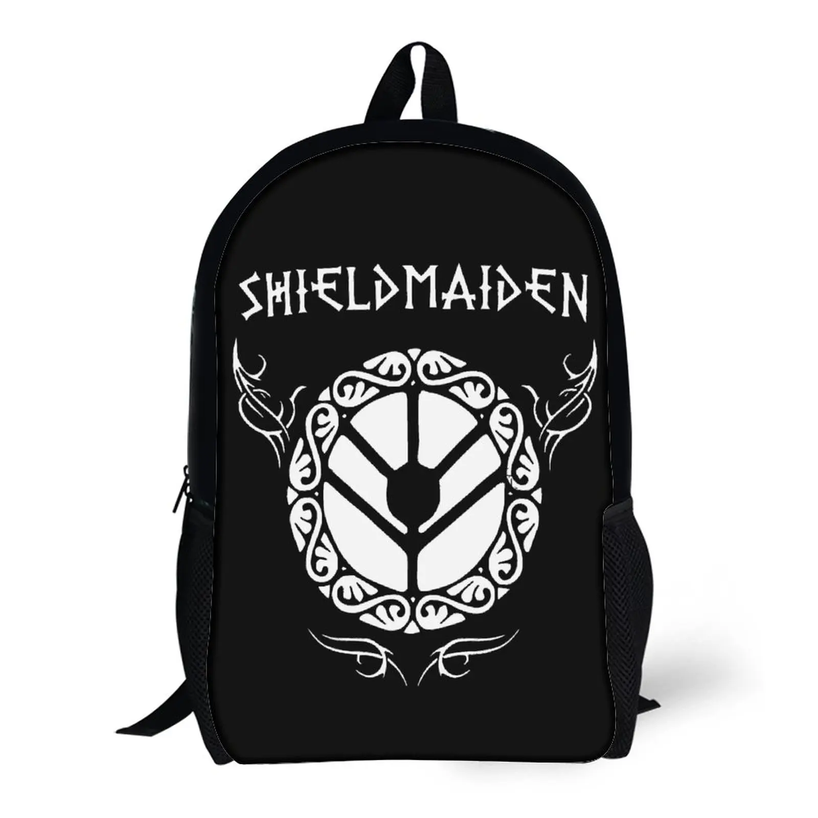 Mochila Viking Shieldmaiden 3 en 1, bolsa de almuerzo de 17 pulgadas, bolsa de bolígrafo, paquete de campo duradero, cómodas escuelas, divertidas