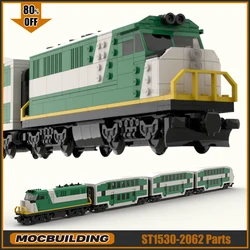 MOC Building Blocks GO Transit City Train Technology Bricks DIY Assembly Vehicle Transportation Display Toys Xmas Gifts