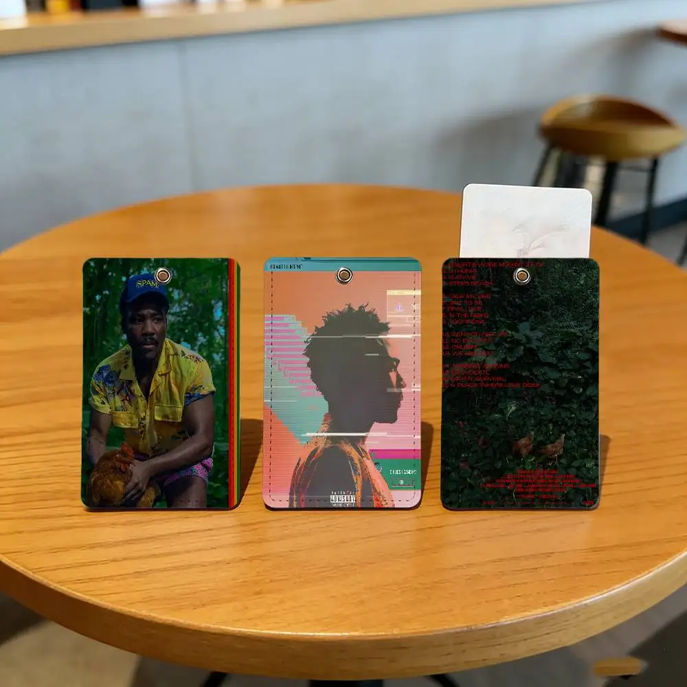 مغني الراب C-Childish Gambino Bando Stone Card Clip واقية الأكمام البنك حافلة بطاقة الائتمان كم واقية بطاقة الهوية