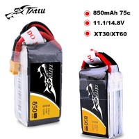 HOT TATTU 75C 850mAh 11.1/14.8V LIPO Battery With XT30/XT60 For RC Helicopter Quadcopter FPV Racing Drone Parts 3/4S BATTERY