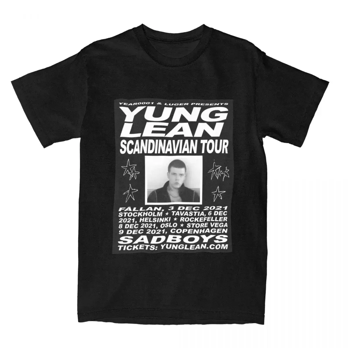 Yung Lean Scandinavian Tour Merch T-Shirt Men Women Vintage 100% Cotton Printed Tops