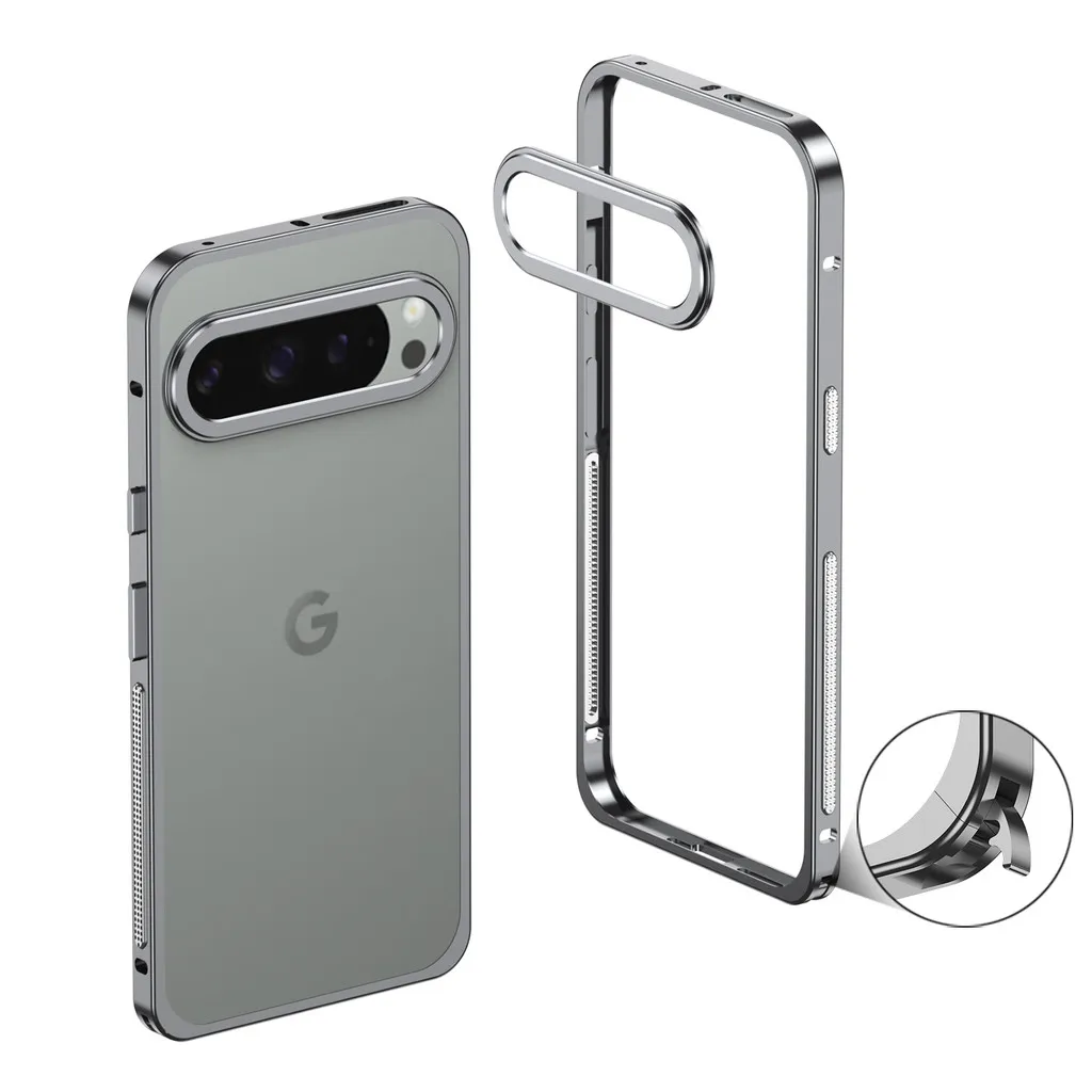 

Роскошный чехол-бампер для Google Pixel 10 Pro XL, охлаждающий металлический каркас, защитная пленка для объектива, корпус