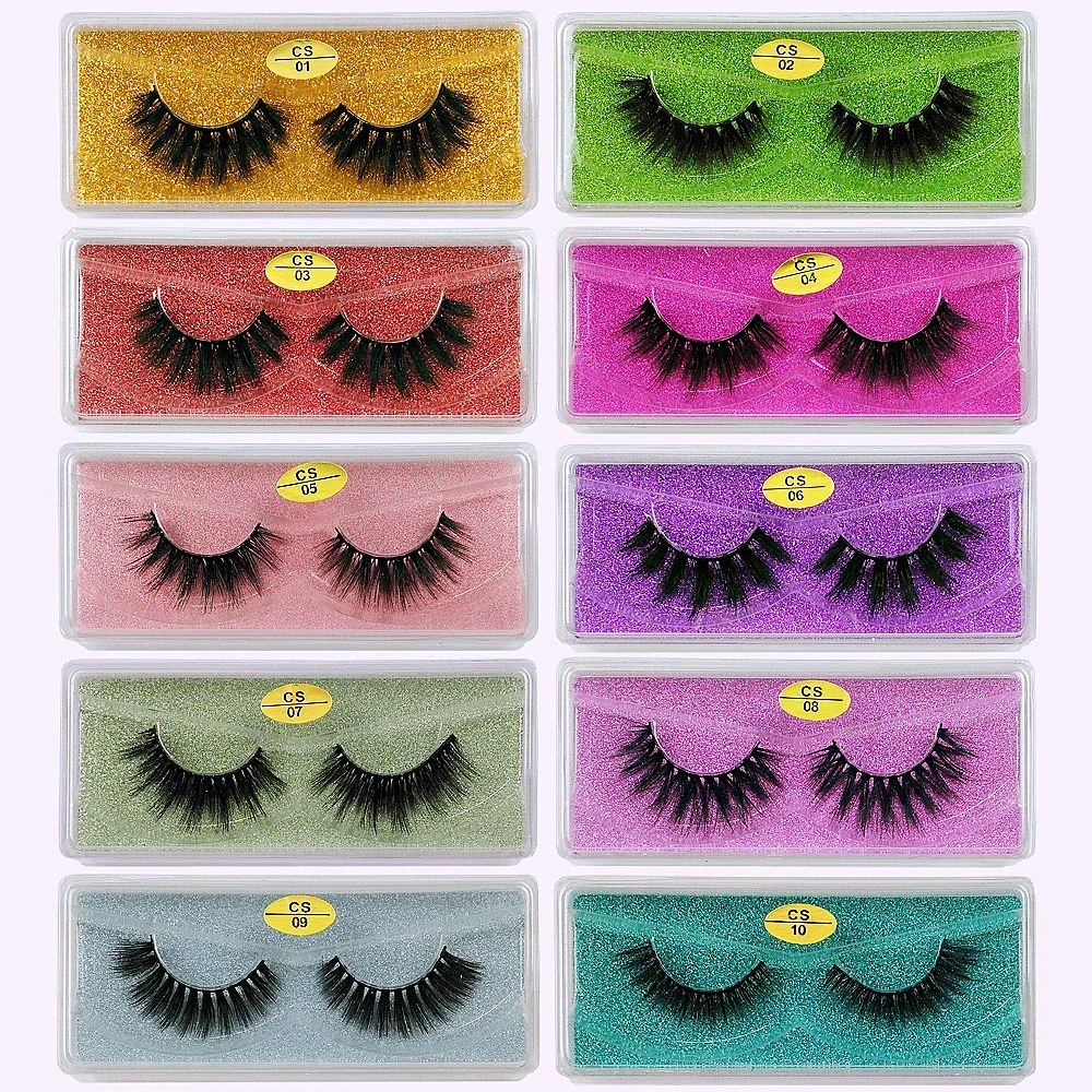 Mink Eyelashes 10 Pairs 3D Mink Lashes Natural False Eyelashes Pack Makeup Fake Eyelashes Bulk