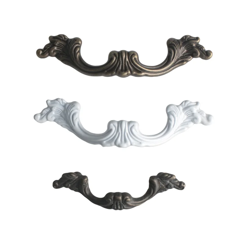 2pcs European style zinc alloy antique drawer home improvement Cabinet Wardrobe handle Strip European Furniture Hardware 52/83mm