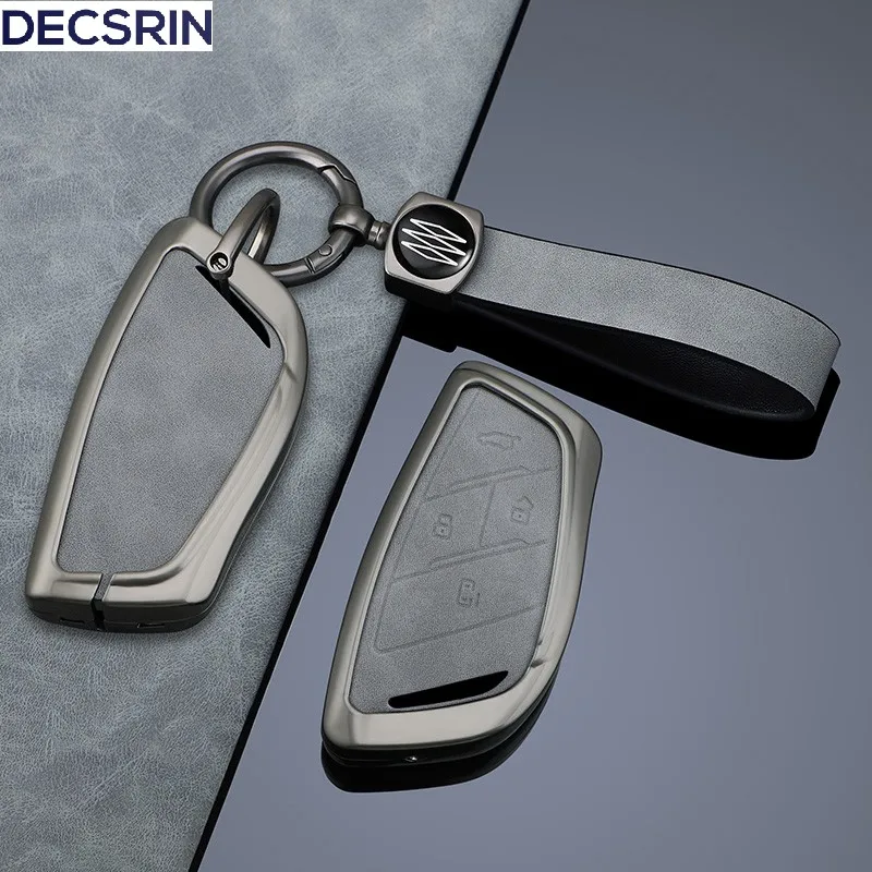 Zink-legierung + Leder Auto Schlüssel Fall Abdeckung Shell Fob Für MAXUS G90 MPV MIFA 9 2022 Auto Styling innen Zubehör