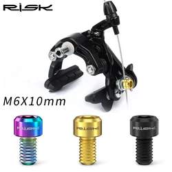 2pcs RISK Bike Brake Inner Cable Bolt M6x10mm Titanium Alloy For Road C Brake  & MTB V Brake Caliper Wire Screw