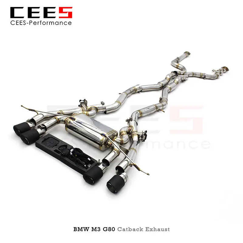 CEES Catback Exhaust for BMW M3/M4 G80/G82/G8X 3.0T 2019-2022 Stainless Steel Escape Exhaust Pipe Muffler Car Exhaust System