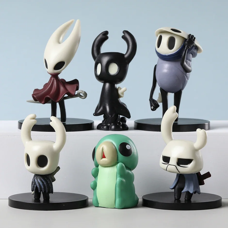 Hollow Knight The Knight Hornet Quirrel Zote Grub Cute Toys Figure Model Dolls Set of 6