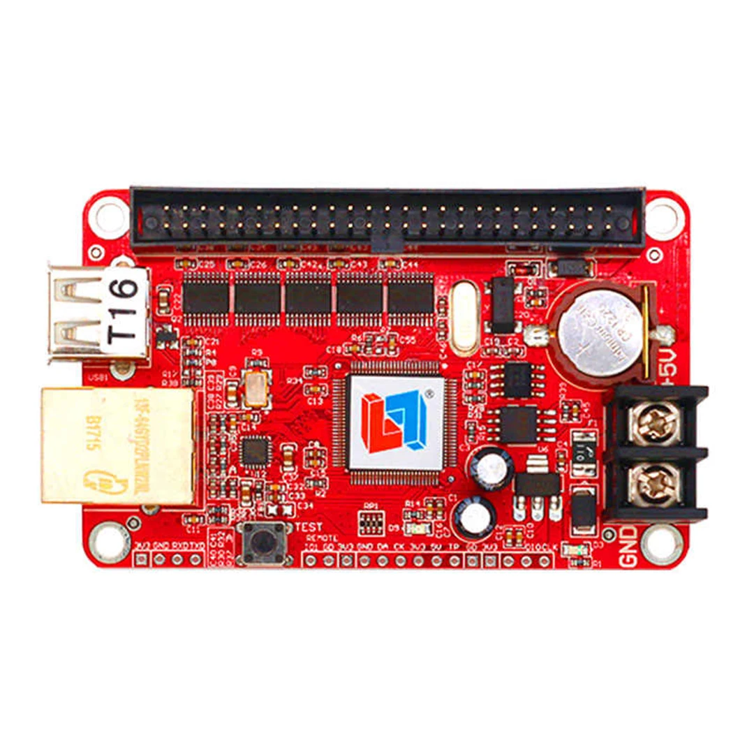 LS-T16 بطاقة التحكم واجهة الشبكة USB ذاكرة فلاش الاتصالات أحادية اللون وثنائي اللون LED عرض الإعلان اللوحة الرئيسية