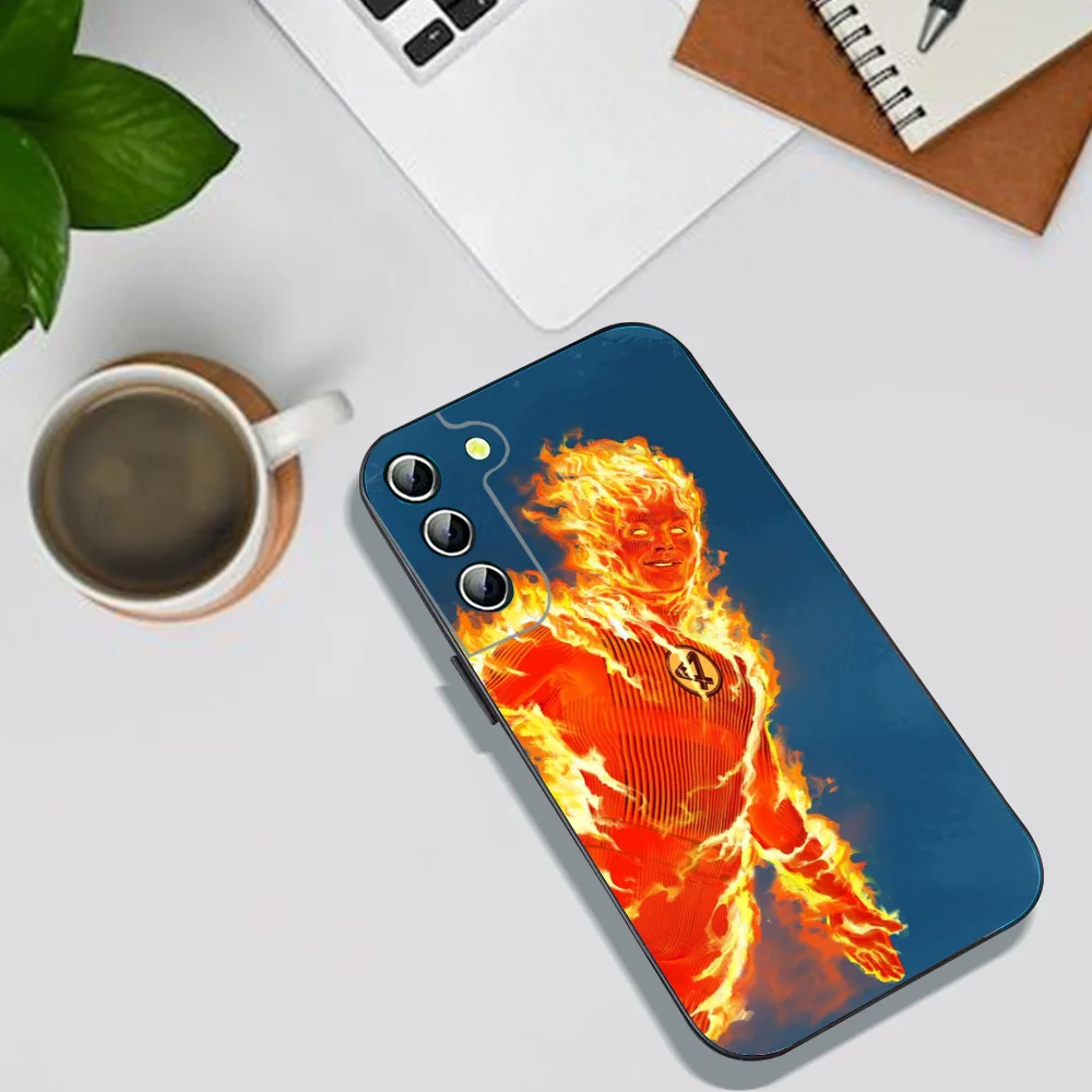 H-Human Torch Phone Case For Samsung Galaxy A52 A12 A51 S21 Edge S22ULTRA S23 S24 S20LITE Plus Ultra Black Cover