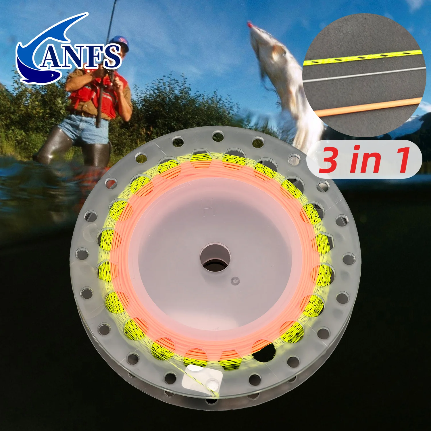 Kit línea de pesca con mosca ANFS – WF-5F flotante y líder 4X - imagen 5
