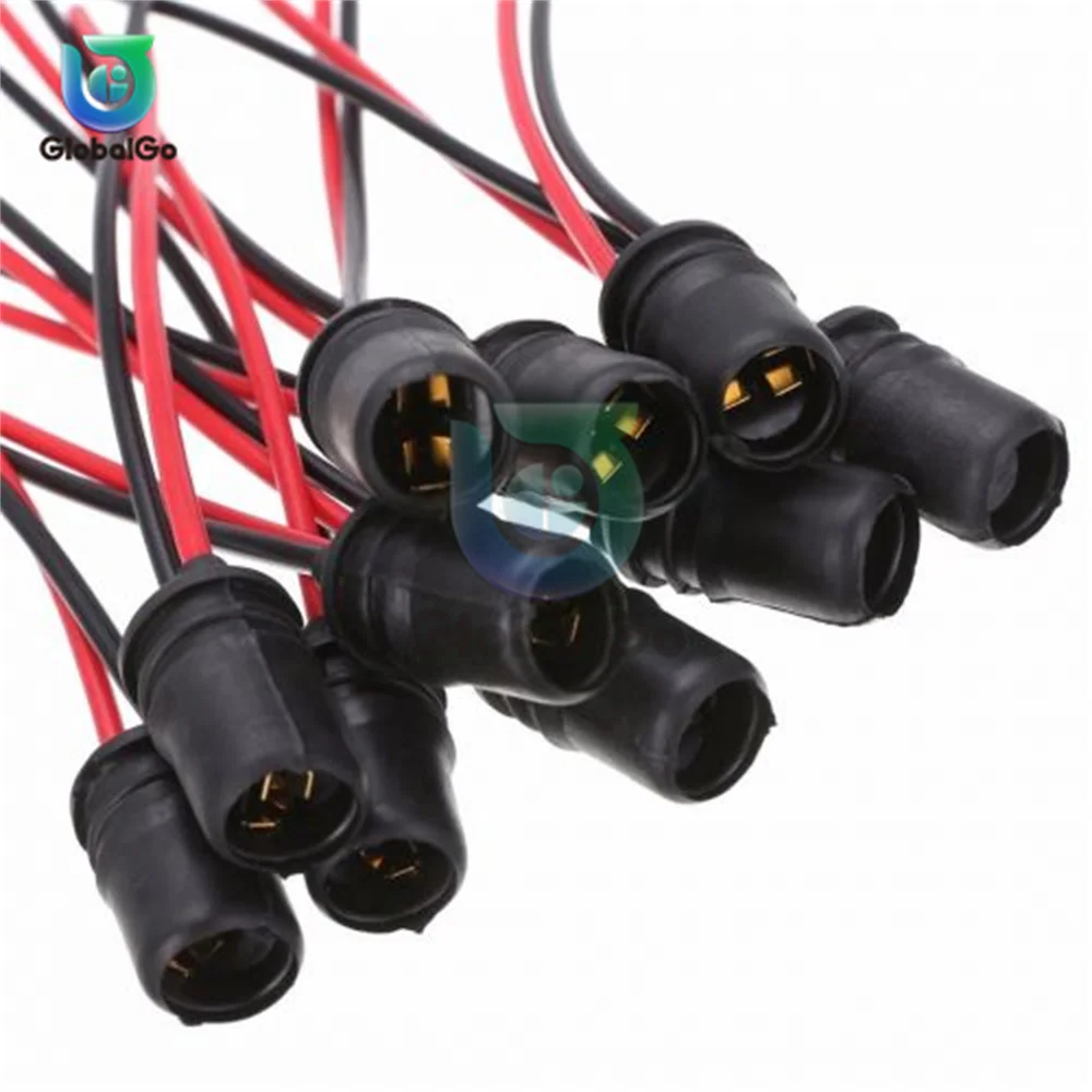 

10pcs T10 W5W Car Wedge Light Bulb Socket Rubber Light Bulb Socket Lamp Holder Connector For Car Truck Boat