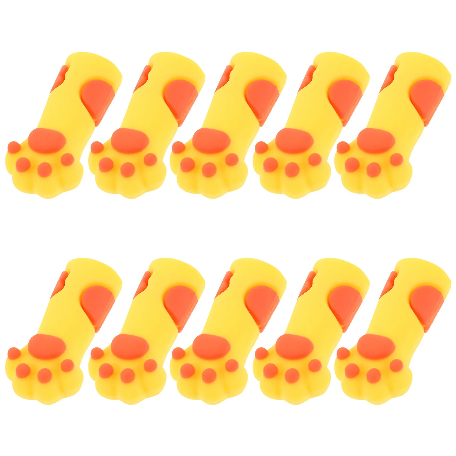 10Pcs Universal Fit Silicone Nail Tool Sleeves Cat Paw Manicure Pedicure Nipper Protective Covers for Tweezers Scissors