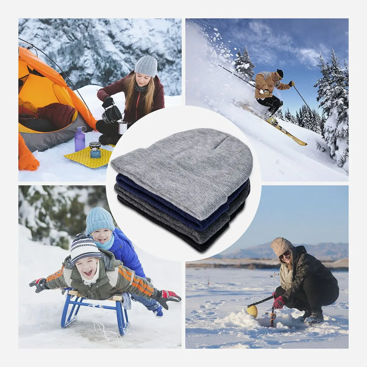 草間彌生抽象画冬スカリービーニー帽子暖かい秋ニット帽子ボンネットキャップ女性男性用