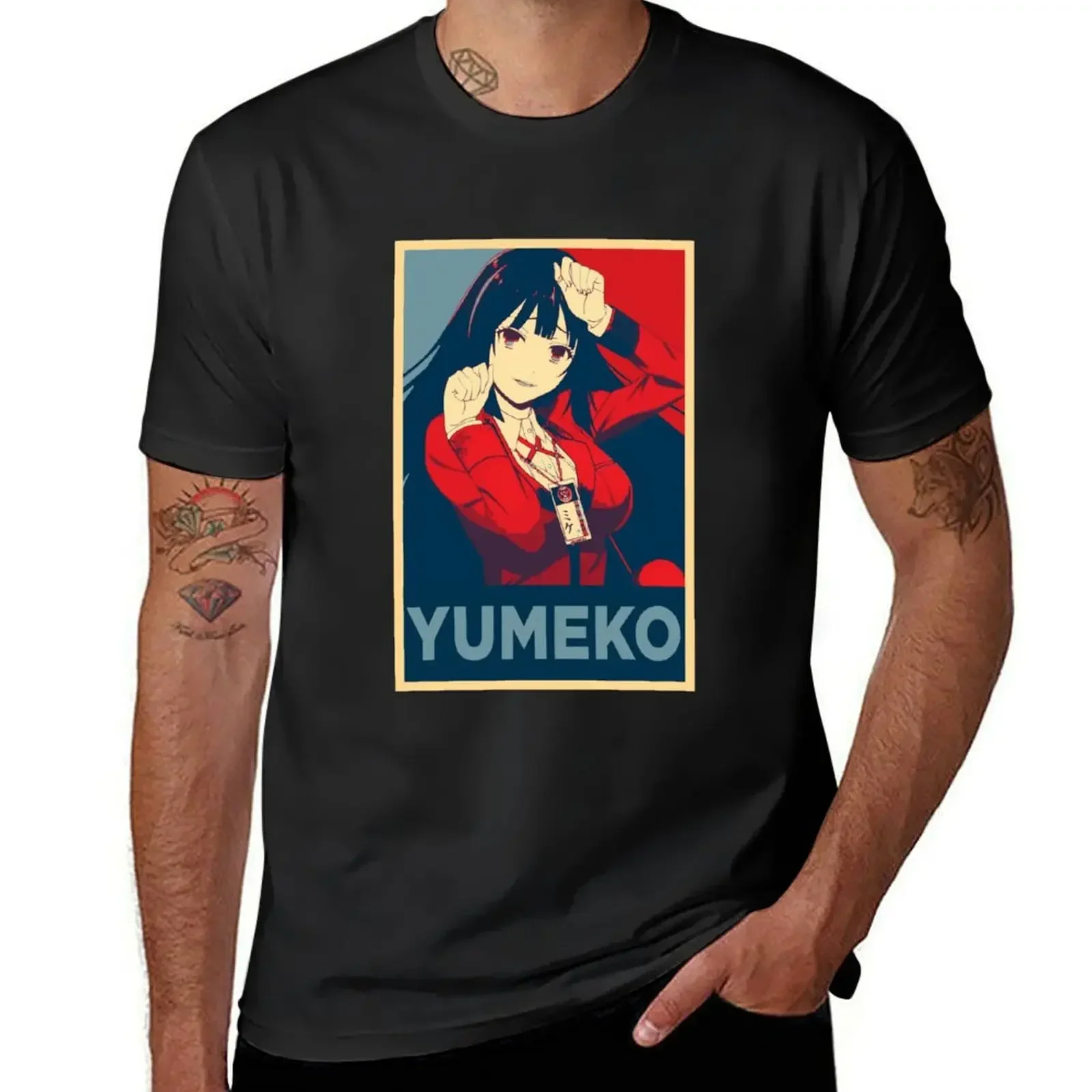 Yumeko Jabami poster T-Shirt oversized graphic tee blacks tees street wear workout shirts for men