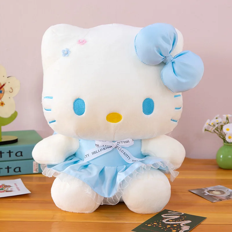 لعبة كاواي سانريو القطيفة المحشوة دمية هالو كيتي اللطيفة في فستان الأميرة هدية عيد ميلاد للأطفال للفتيات والأزواج