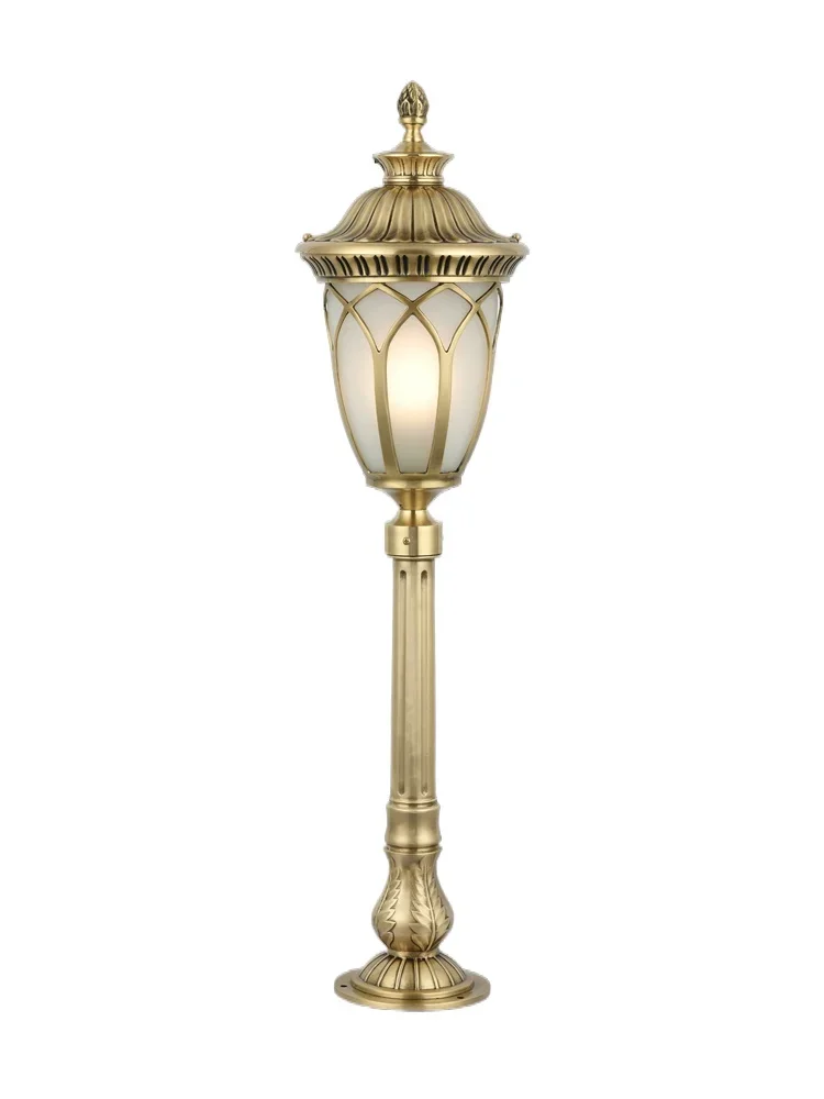 

European style all copper lawn lamp villa outdoor garden lamp landscape garden lawn lamp