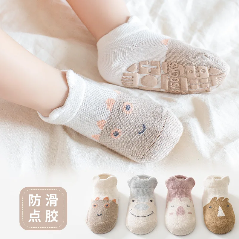 

1Pairs Cartoon Baby Socks Infant Newborn Anti-Slip Cotton Floor Socks For Girls Boys Cute Unisex Rubber Grips Toddler Socken