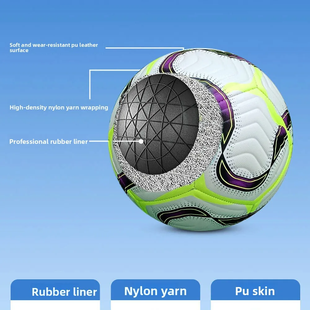 كرة قدم احترافية مقاس 5 كرات دوري رسمية للبالغين للرجال والنساء للتدريب الرياضي في الهواء الطلق كرة قدم سميكة للفريق