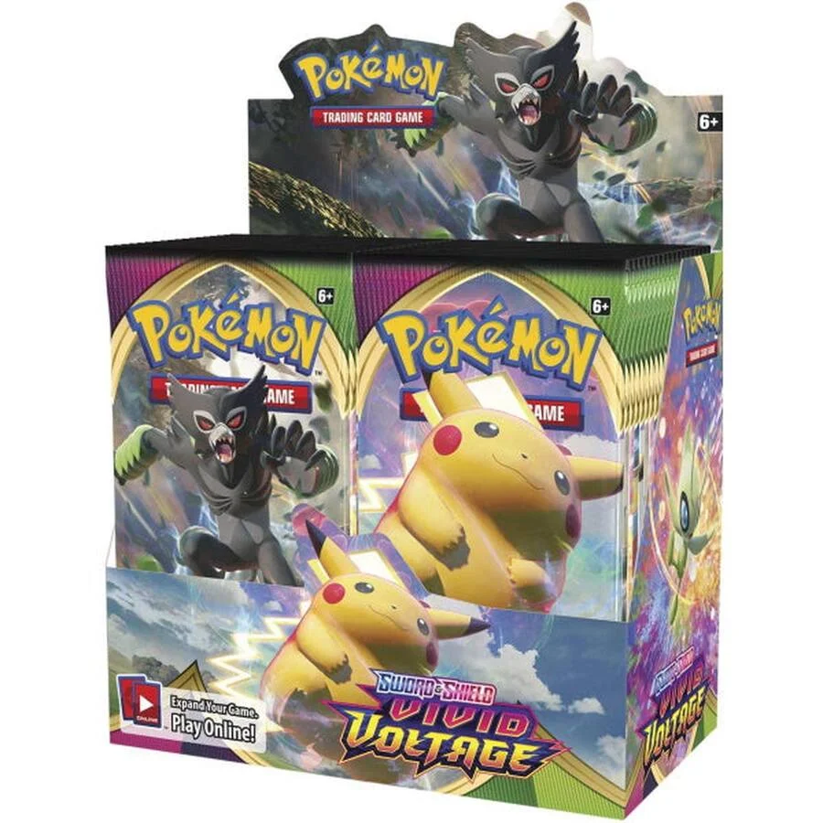 10-360pcs Cards Sword Shield Vivid Voltage TCG Booster Box English Trading Card Game Collection Gifts for Kids Boys Girls Toys