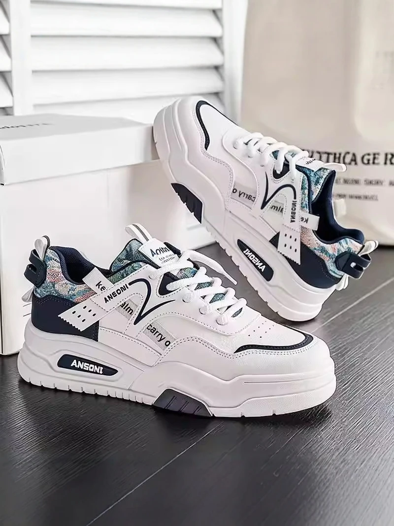 

Men's Casual Sports Shoes 2026 New Summer Thick Bottom Board Shoes Waterproof Versatile Lightweight Soft Bottom Student Runni...