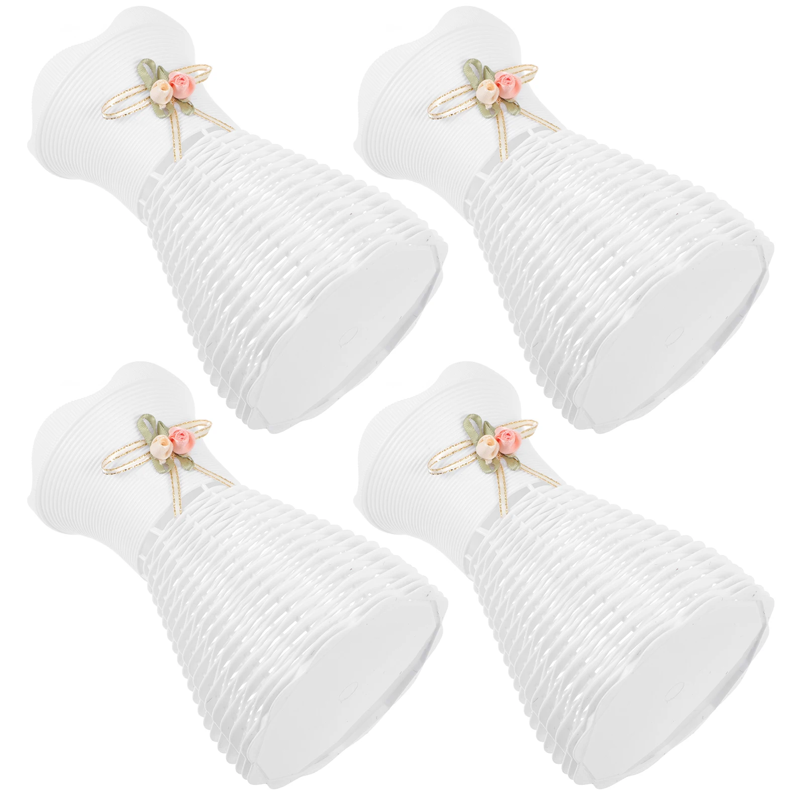 

4 Pcs Plastic Flower Pot Long-lasting Vase Modern Decorative Home Desktop Bedroom Living Room Office Chic Ornament
